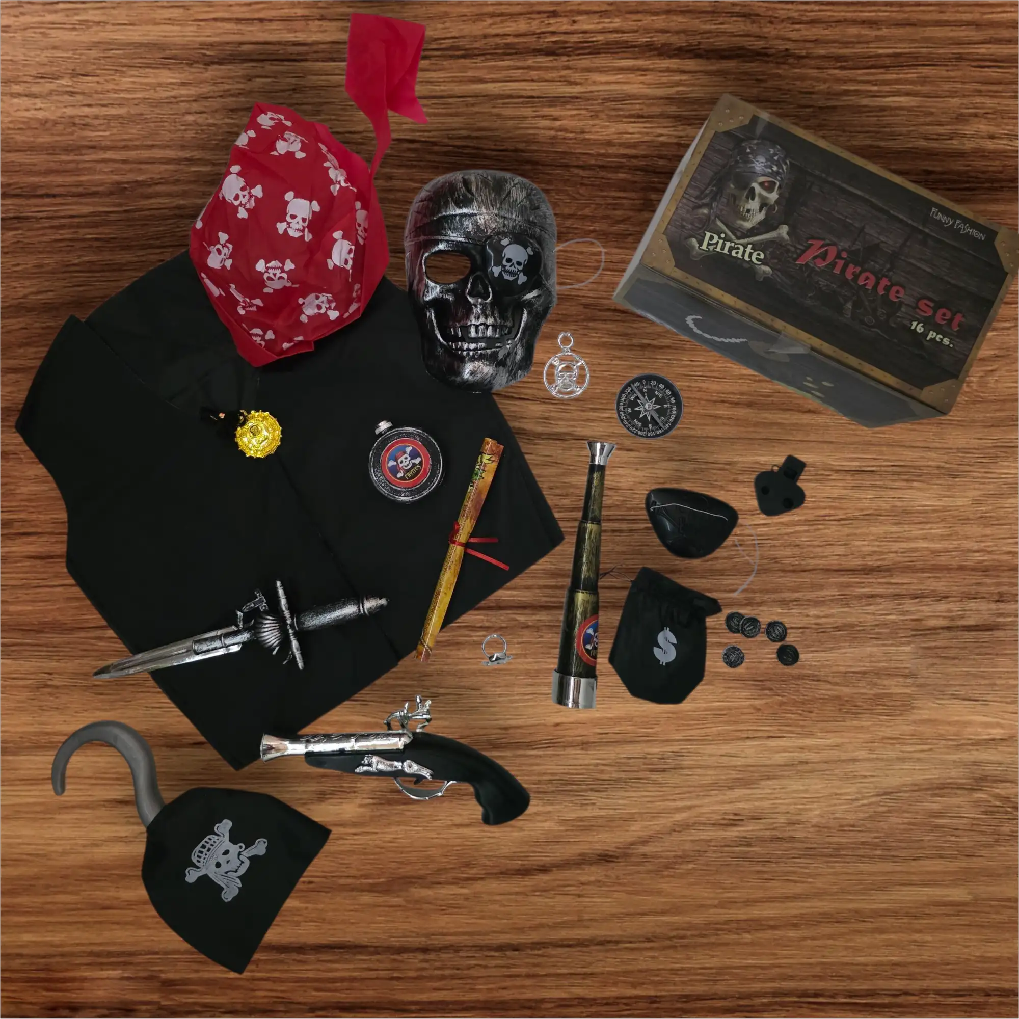 Coffret accessoires pirate 16pcs